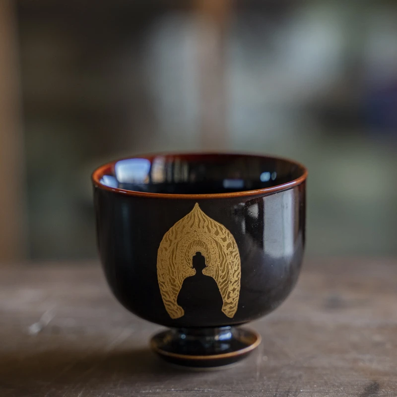 【非遗甄选】黄丽君-黑美人茶杯无相杯个人杯主人杯