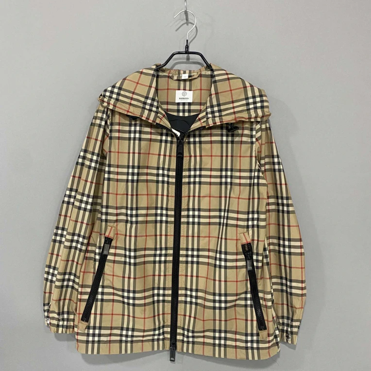 99新 BURBERRY/博柏利 条纹拉链外套/UK4/86262
