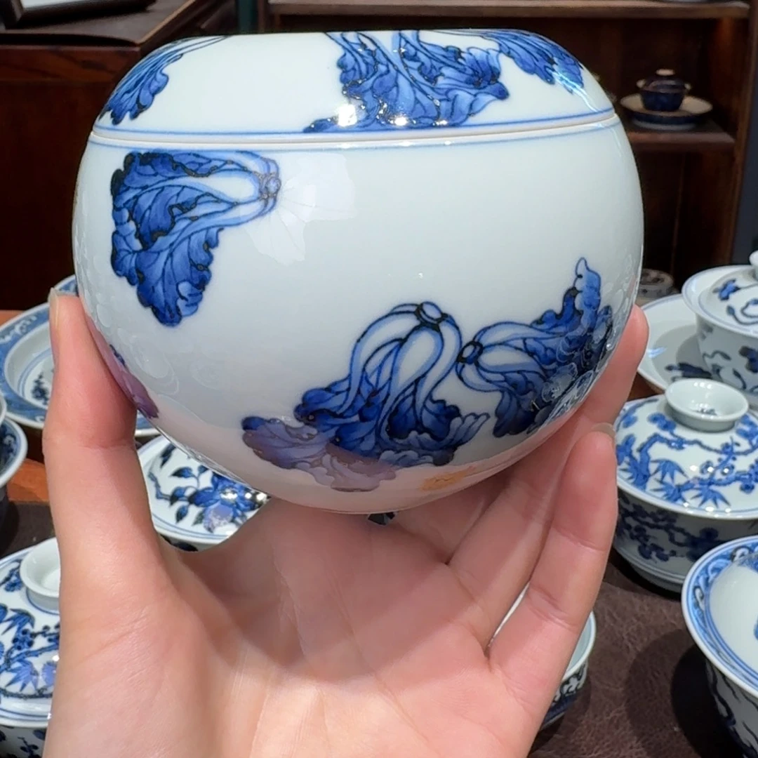 青花雯华堂手绘水洗