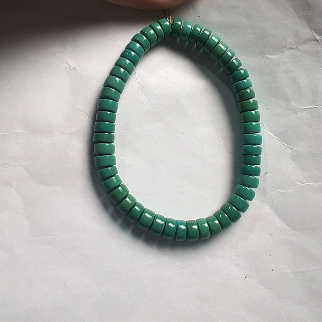 未镶嵌绿松石手串卡6.8，14.2g