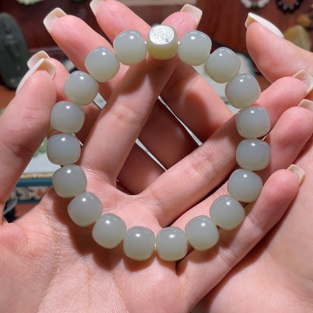 手链未镶嵌和田玉（糖玉）