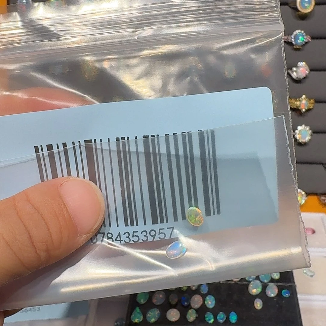 安***里欧泊银S925镶嵌戒指耳钉