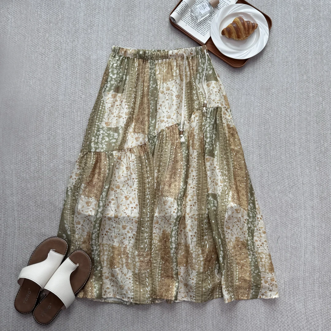 简约时尚气质松紧腰显瘦休闲半身裙S1182