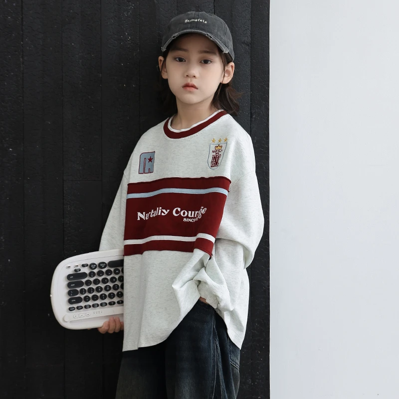 【2025秋款上新】男童卫衣儿童洋气宽松春秋款长袖中大童休闲韩版潮