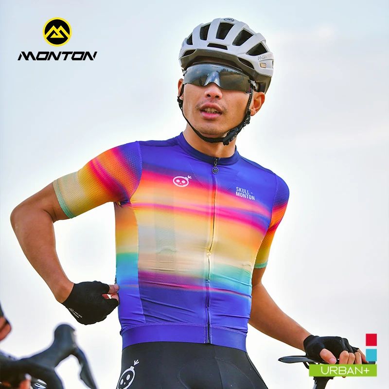 Monton脉腾男女款短袖骑行服北极光