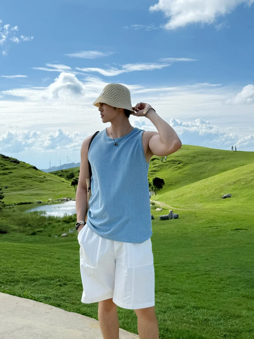 F.S 25ss【华夫格背心】300g重磅单穿休闲设计感透气百搭背心