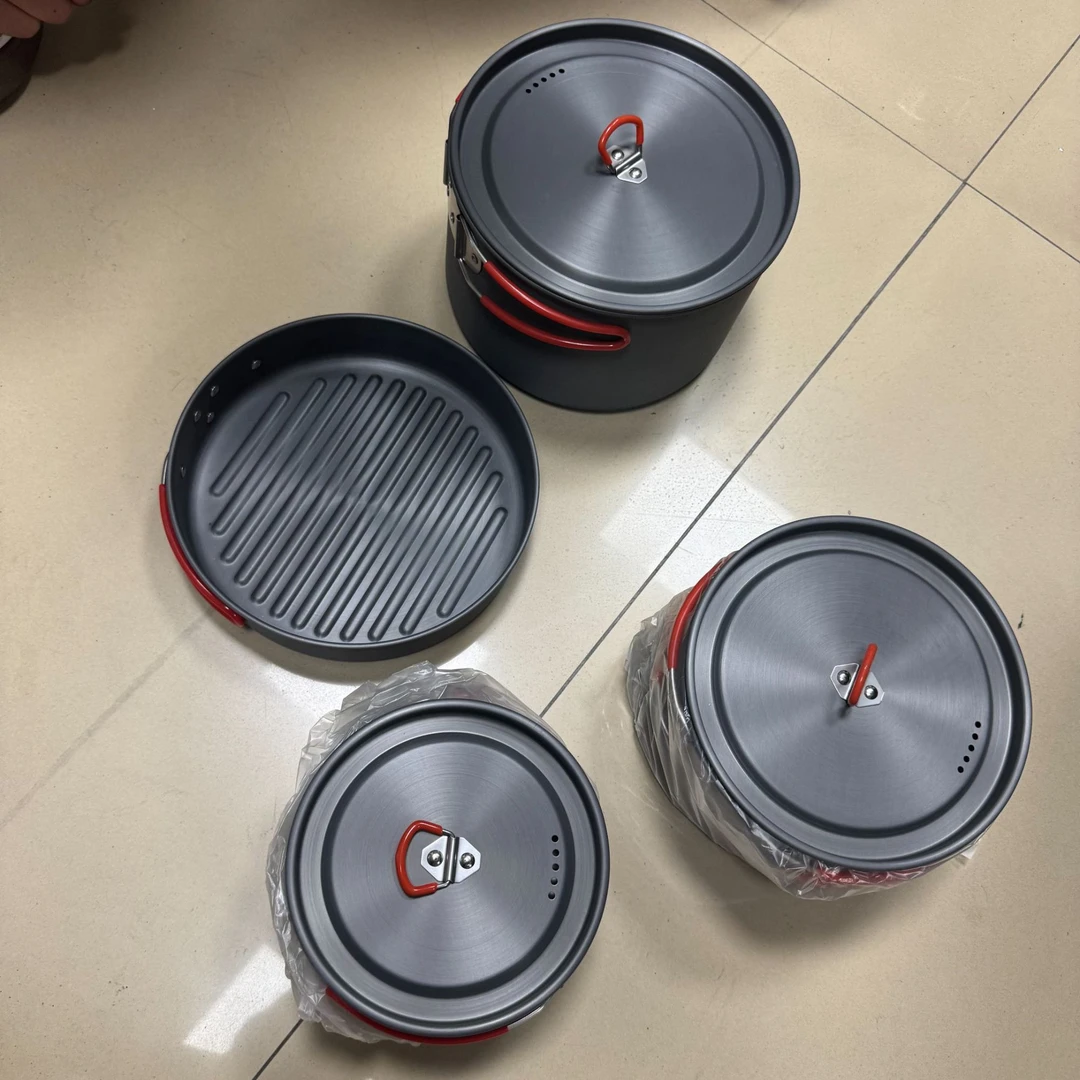 户外野营套锅餐具野炊具锅具便携露营野餐具野外