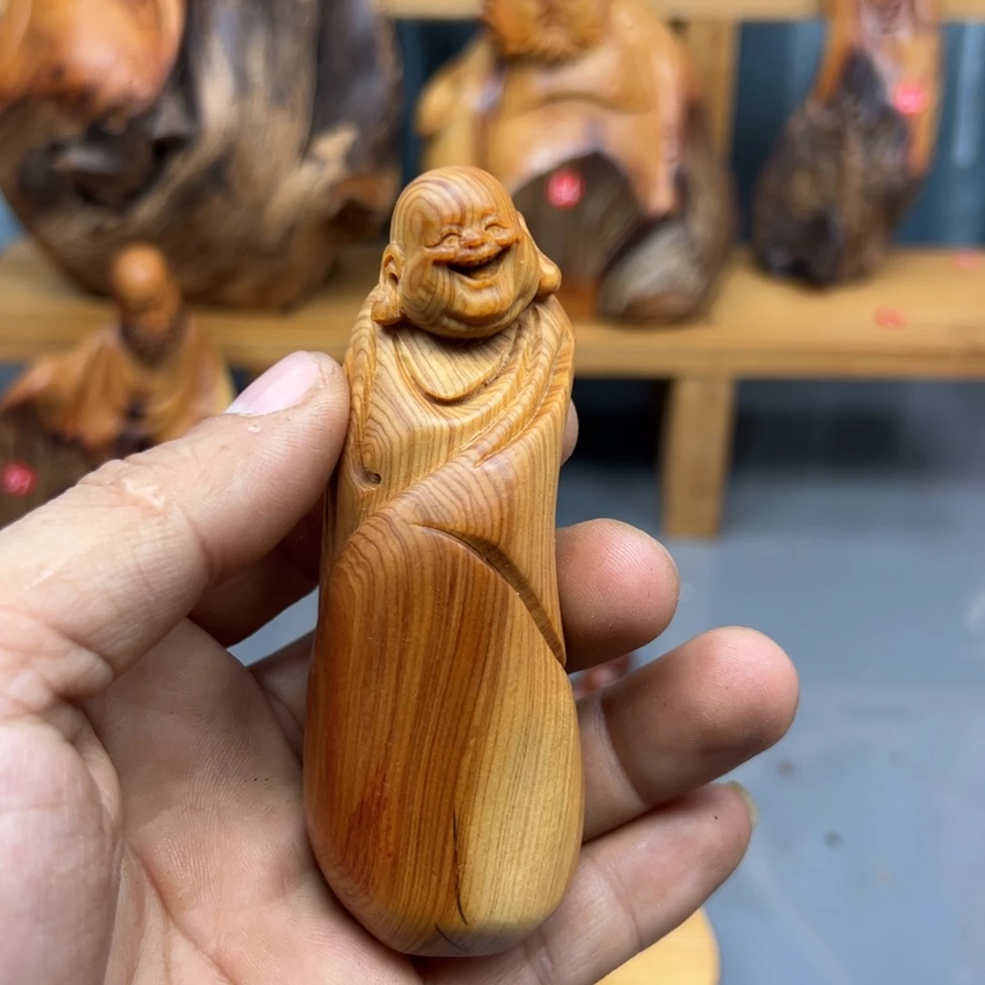 极***极木崖柏木摆件手把件