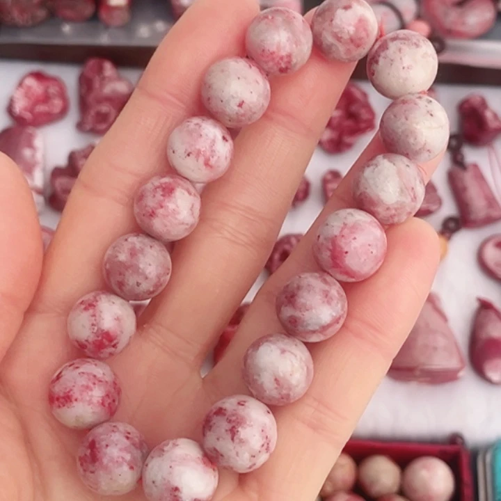 天然辰砂朱砂原石手串