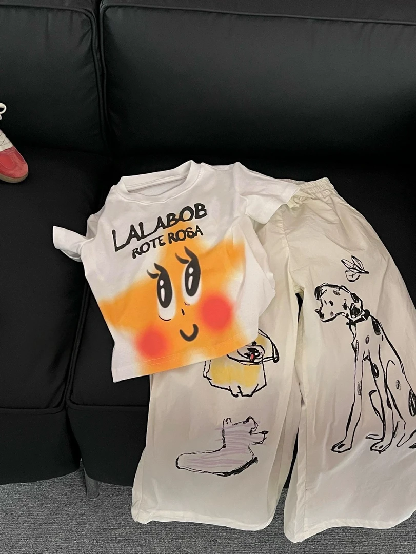 馨艺童品366女童夏季涂鸦辣妹体恤