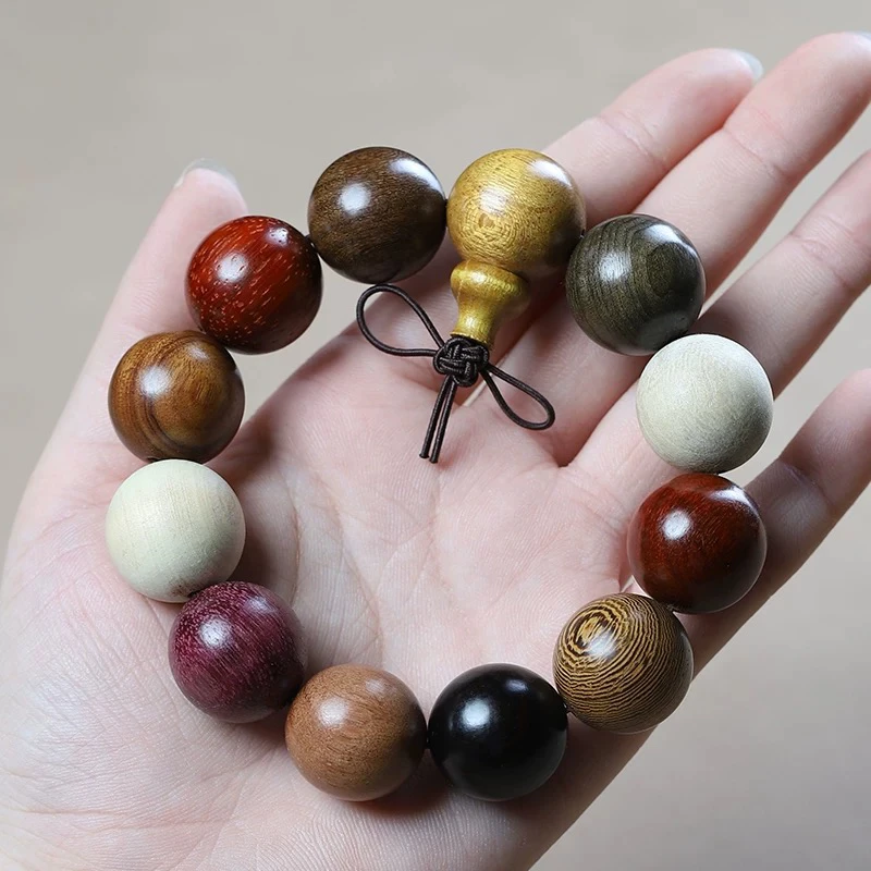 【亏米引流款】多宝珠檀木手串佛珠男款红木手链念珠多材质