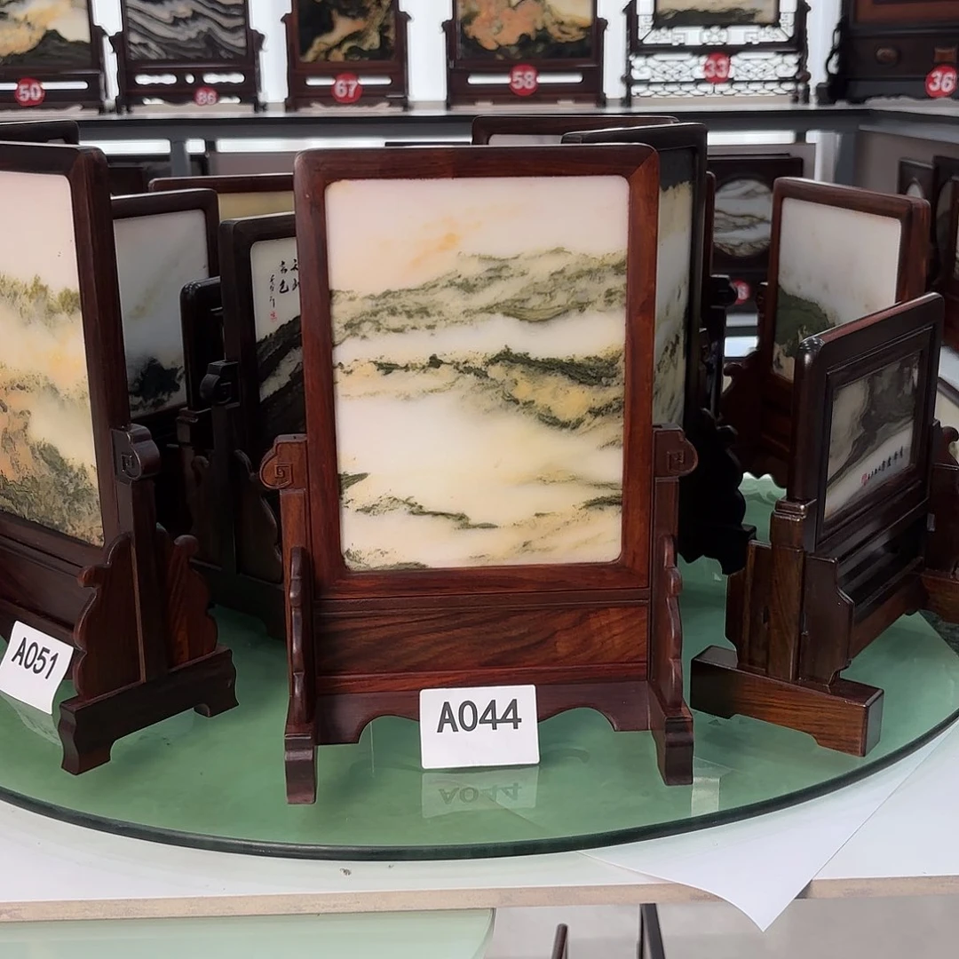 石材菩****怕天然云石摆件