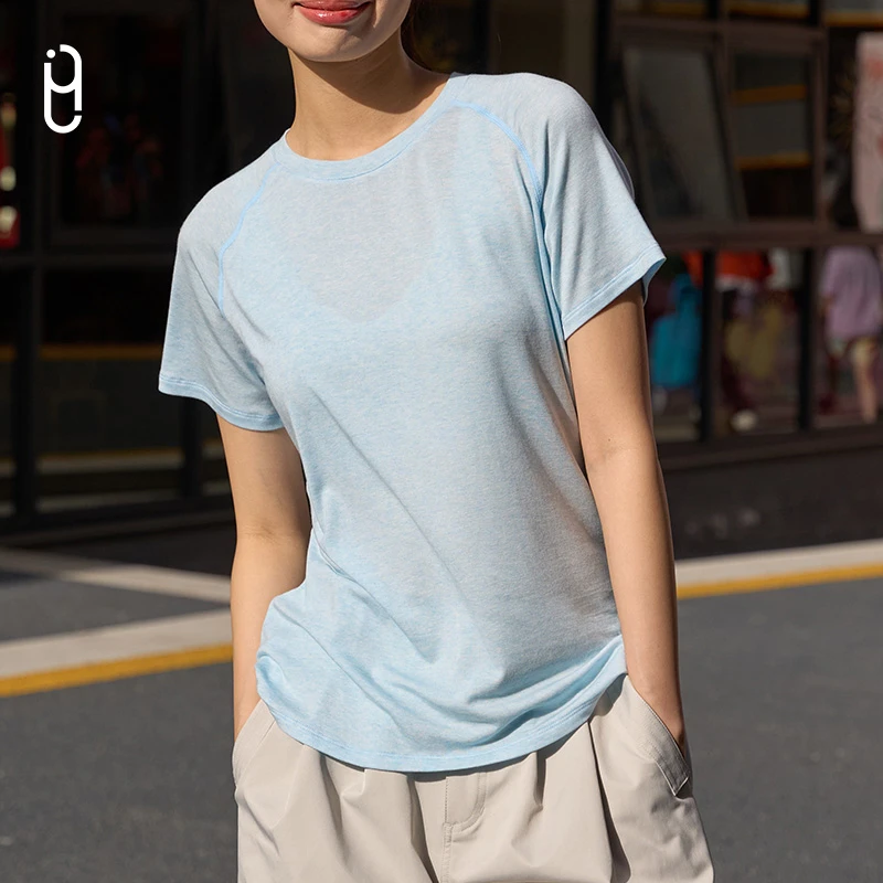 YLI美利奴羊毛T恤夏季【羊毛+天丝莱赛尔】气质时尚透气舒适运动T恤