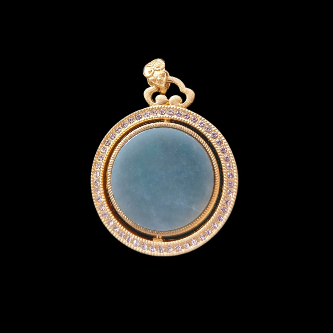 天然A货翡翠 高奢设计款  旋转佛公