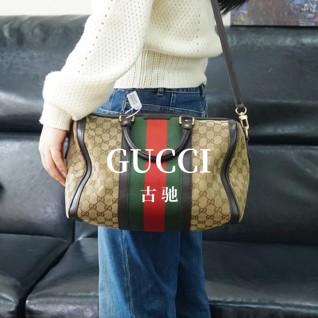 95新 GUCCI/古驰 波士顿枕头包/HD03402027/2027