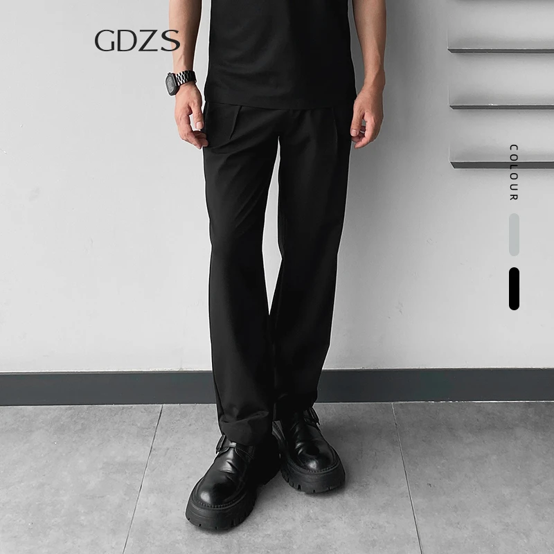 GDZS格度佐致品牌男装-春夏新款男士纯色时尚简约休闲裤PABFC1105