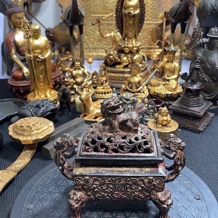 铜****头瓷香炉摆件180个