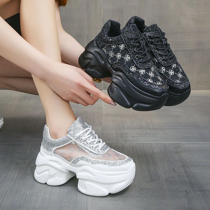 轻便舒适厚底女鞋春夏季新款运动老爹鞋时尚罗马松糕女鞋 QW39