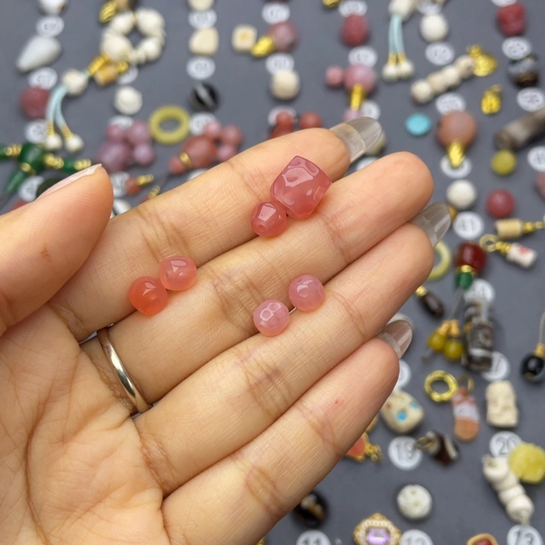 胭***脂玛瑙/玉髓合金配饰