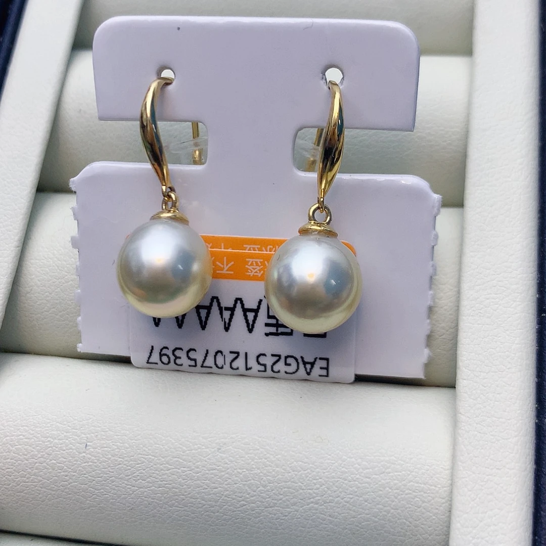 海水珍珠耳饰银S925镶嵌W41