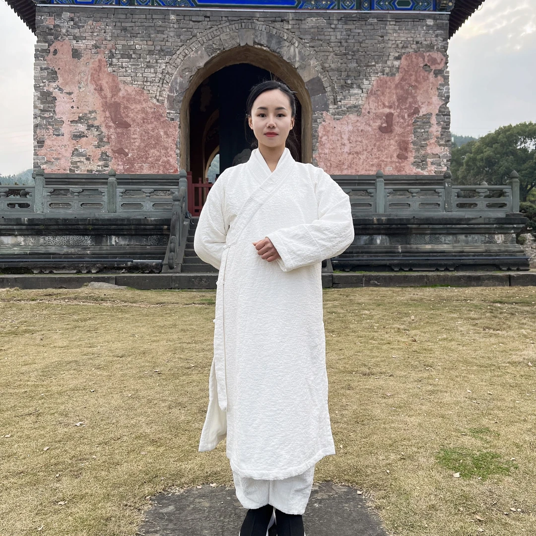 武当山斜襟剑领道服太极服套装加绒加厚新中式国风男女款套装禅修