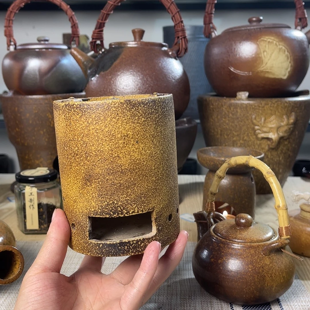 壶紫砂粗陶实用炭炉