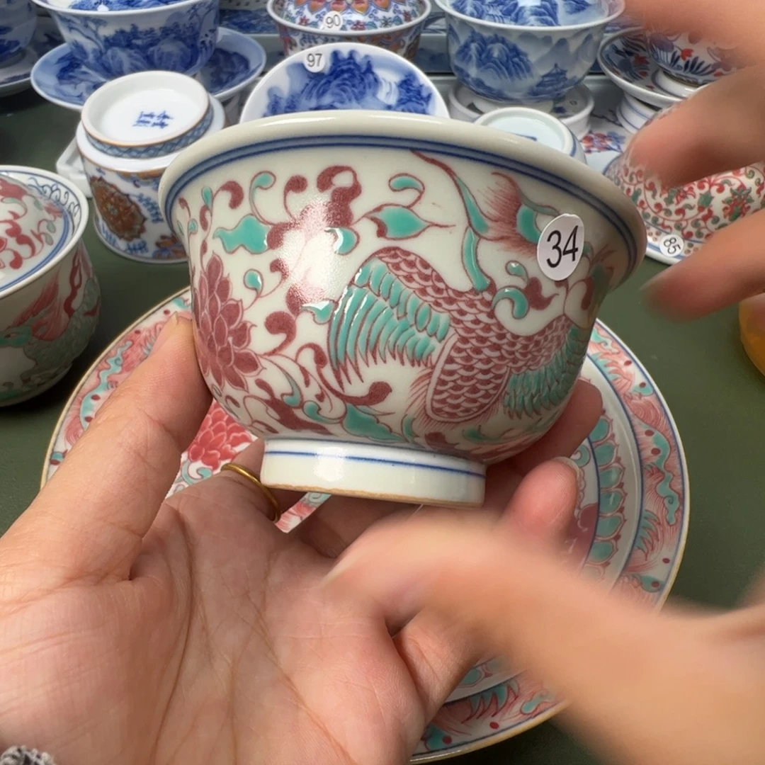 陶瓷景德镇纯手工纯手绘茶具木木34