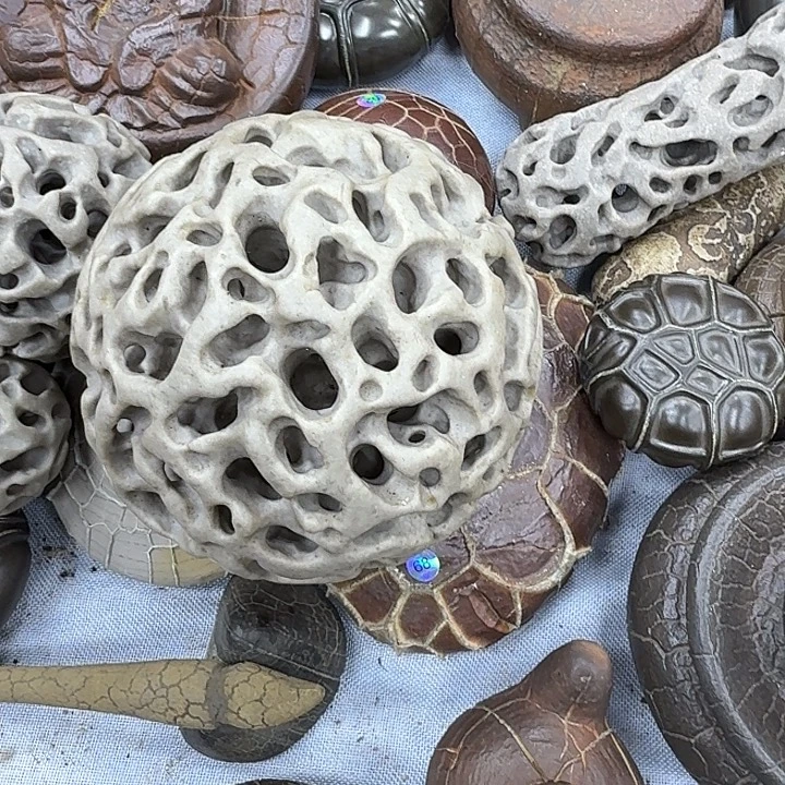 三***共石材龟纹石，最低啦哥