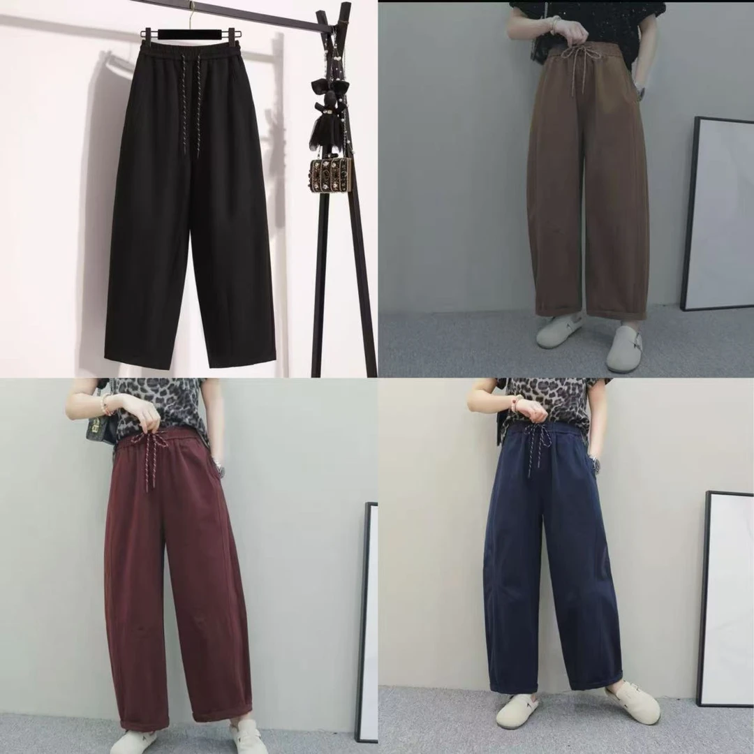 8575-水洗牛仔休闲气球裤（颜色任意）