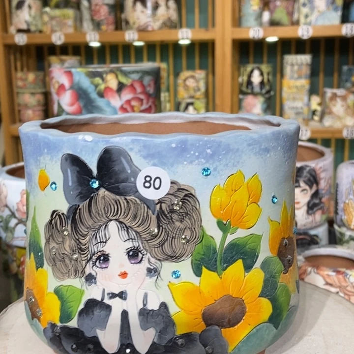 红陶景德镇艺术手绘作品