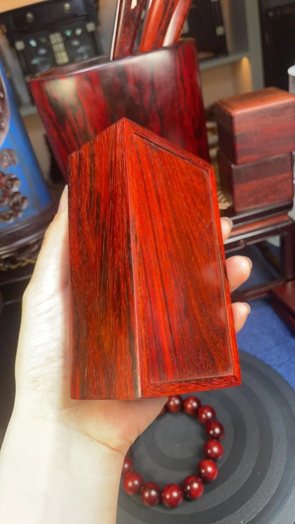 素面抽拉盒收纳盒印度小叶紫檀