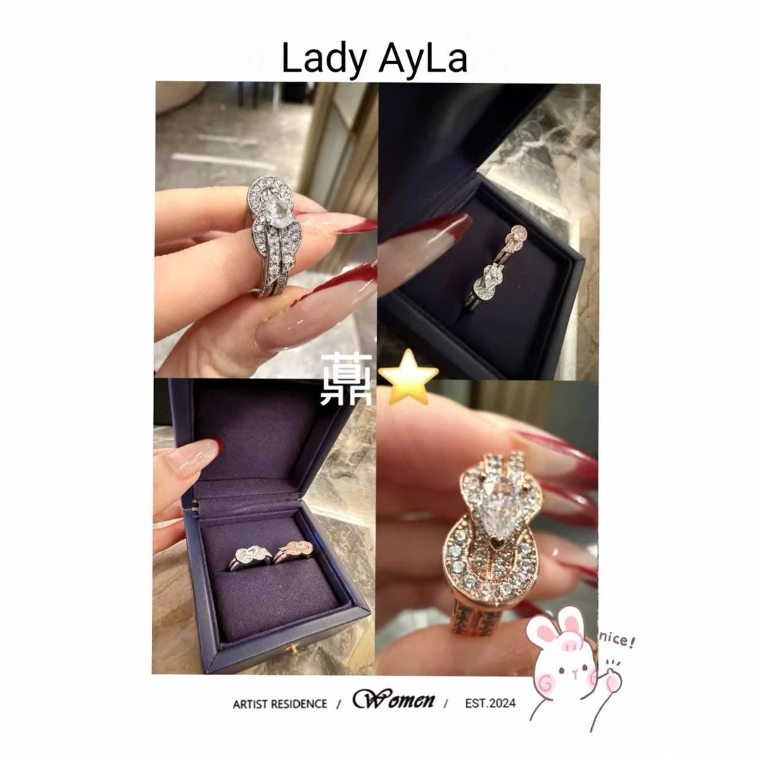 铜合金合成锆石戒指 26S 马蹄 8字纹 戒指AL902