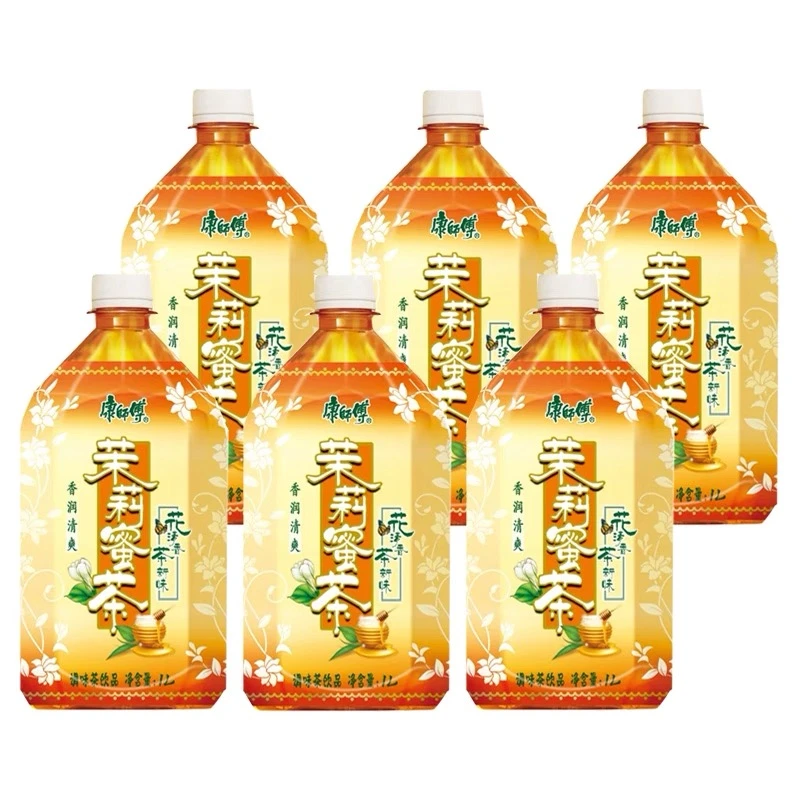 日期新鲜 康师傅茉莉蜜茶饮料1L*8瓶整箱调味茶饮品清爽解渴批发
