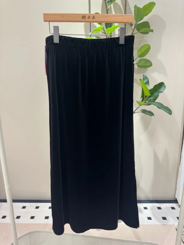 胖人坊丝绒半裙01388裙长89