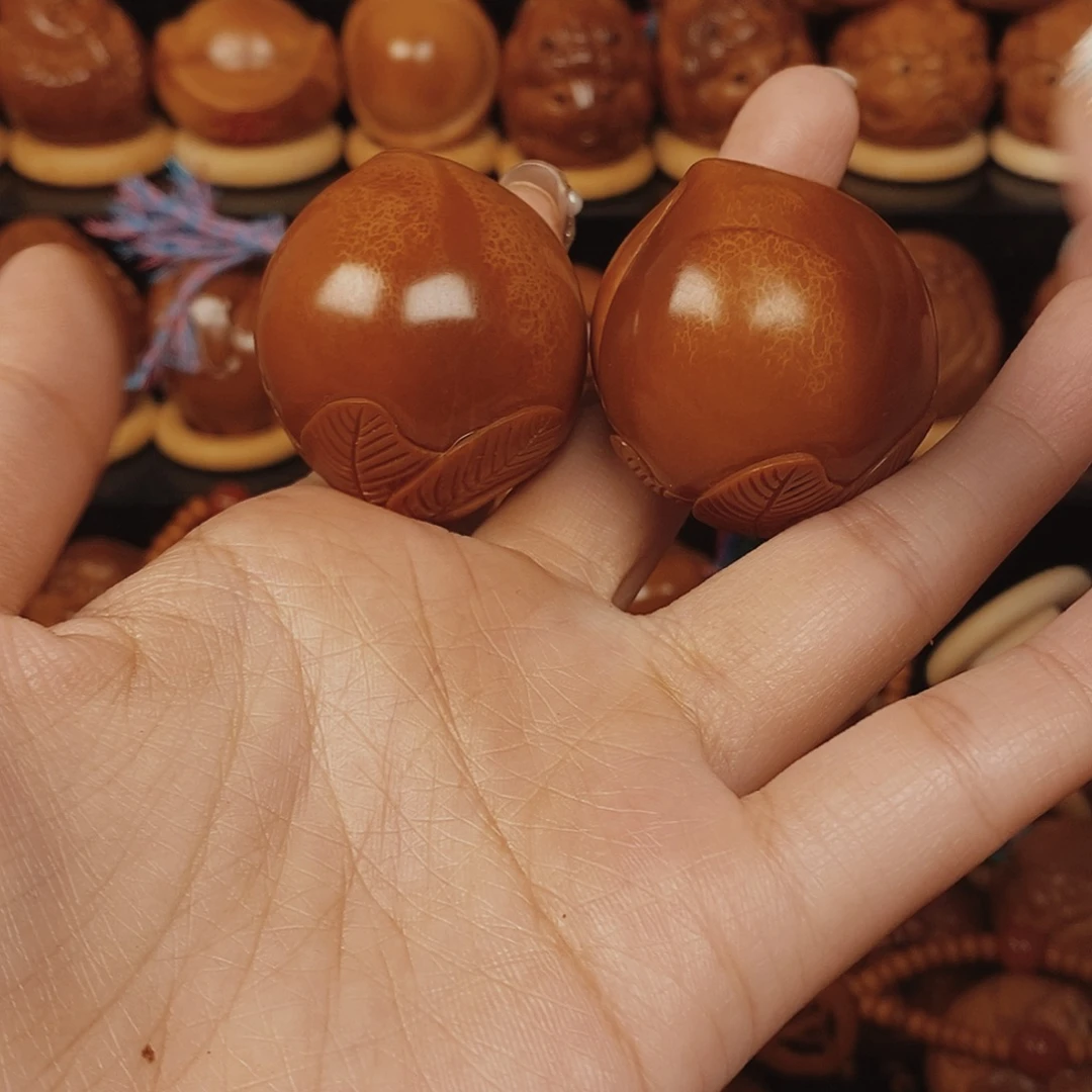 橄榄核手串/手链桃一对0078