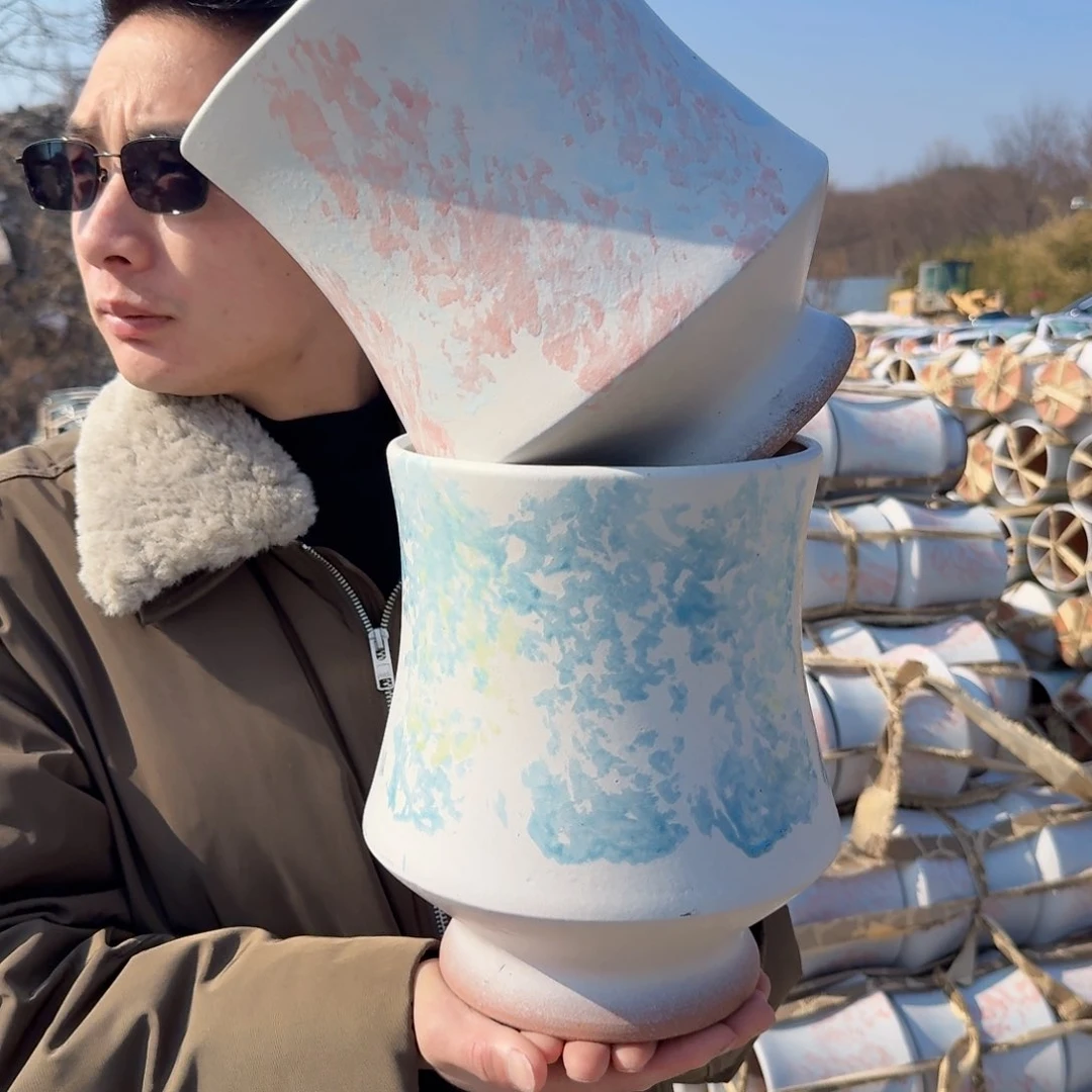 紫砂摆件口19高24（两个颜色束腰