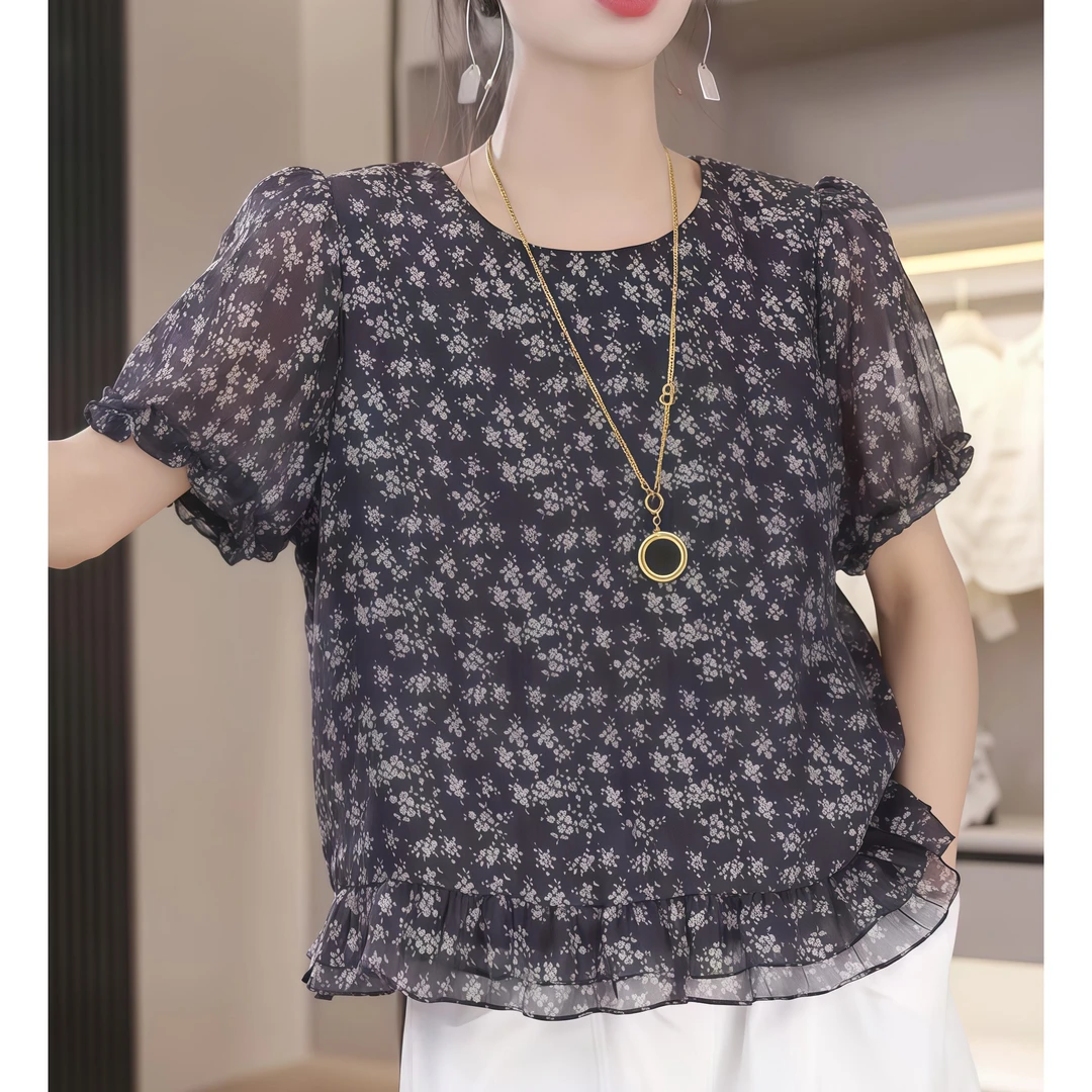 【碎花】潮流新款上衣时尚洋气减龄显瘦衬衫女2025设计感上衣百搭款