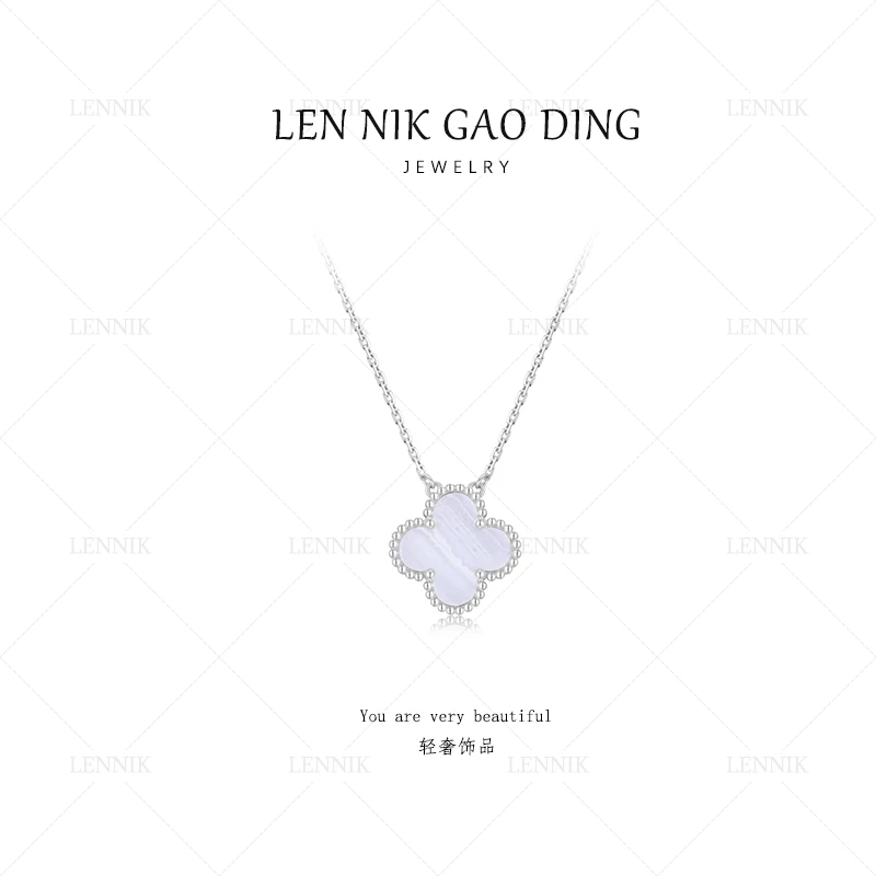 合金合成锆石手链 lennik/lennik-夏日紫车河四叶草项链