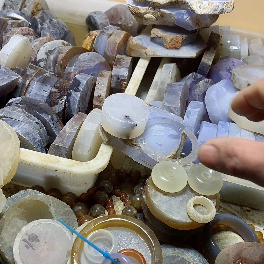 玛瑙/玉髓笔搁合金紫*