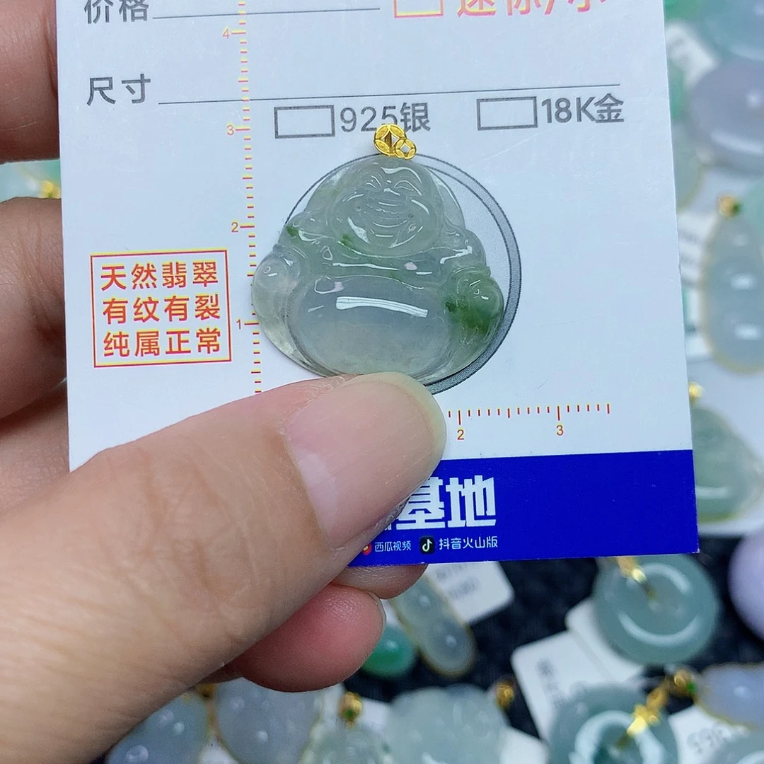 翡翠18K金镶嵌颈饰3557865