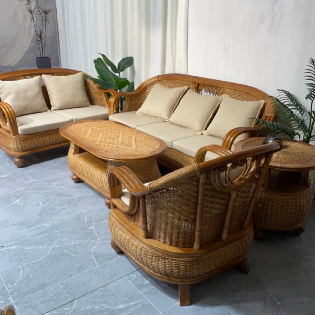 进口植物真藤沙发，沙发套装沙发组合，客厅阳台办公室室内户外沙发