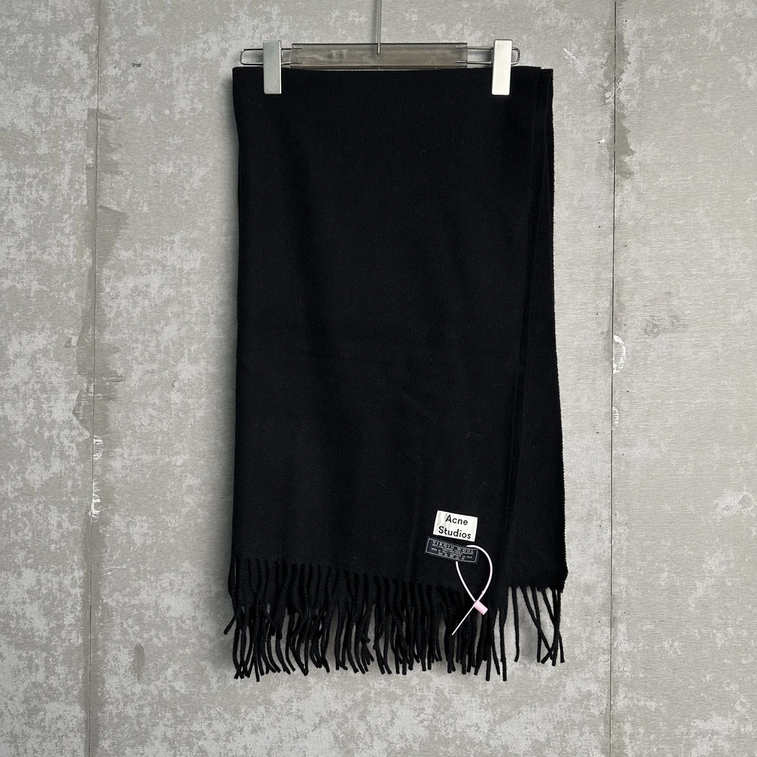 未使用 WE11 DONE Acne Studios/黑色羊毛围巾/18080/JP