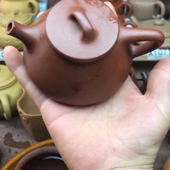 茶壶紫砂小红泥平盖纳低石瓢180豪升左右