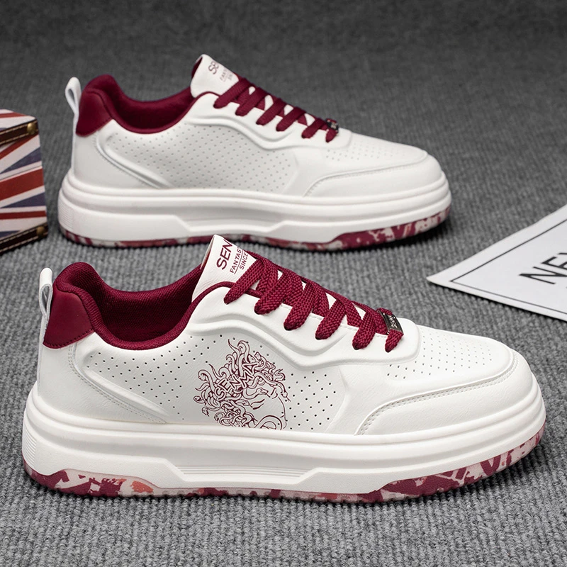 SENMA/森马男鞋2025秋冬新款青少年厚底增高帅气小白鞋休闲运动