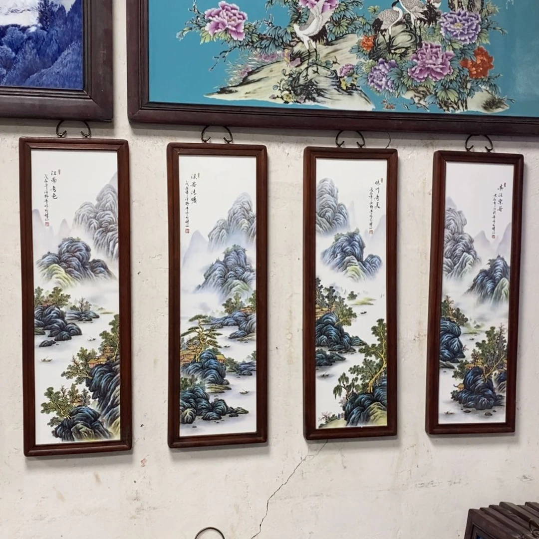 瓷片80*28*4 景德镇瓷板画柴窑烧制