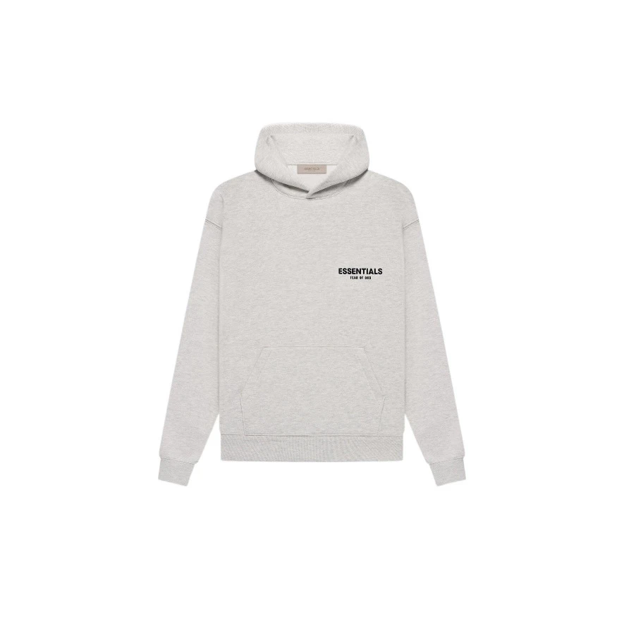 Essentials-SS25 -前后植绒印花套头连帽卫衣HOODIE