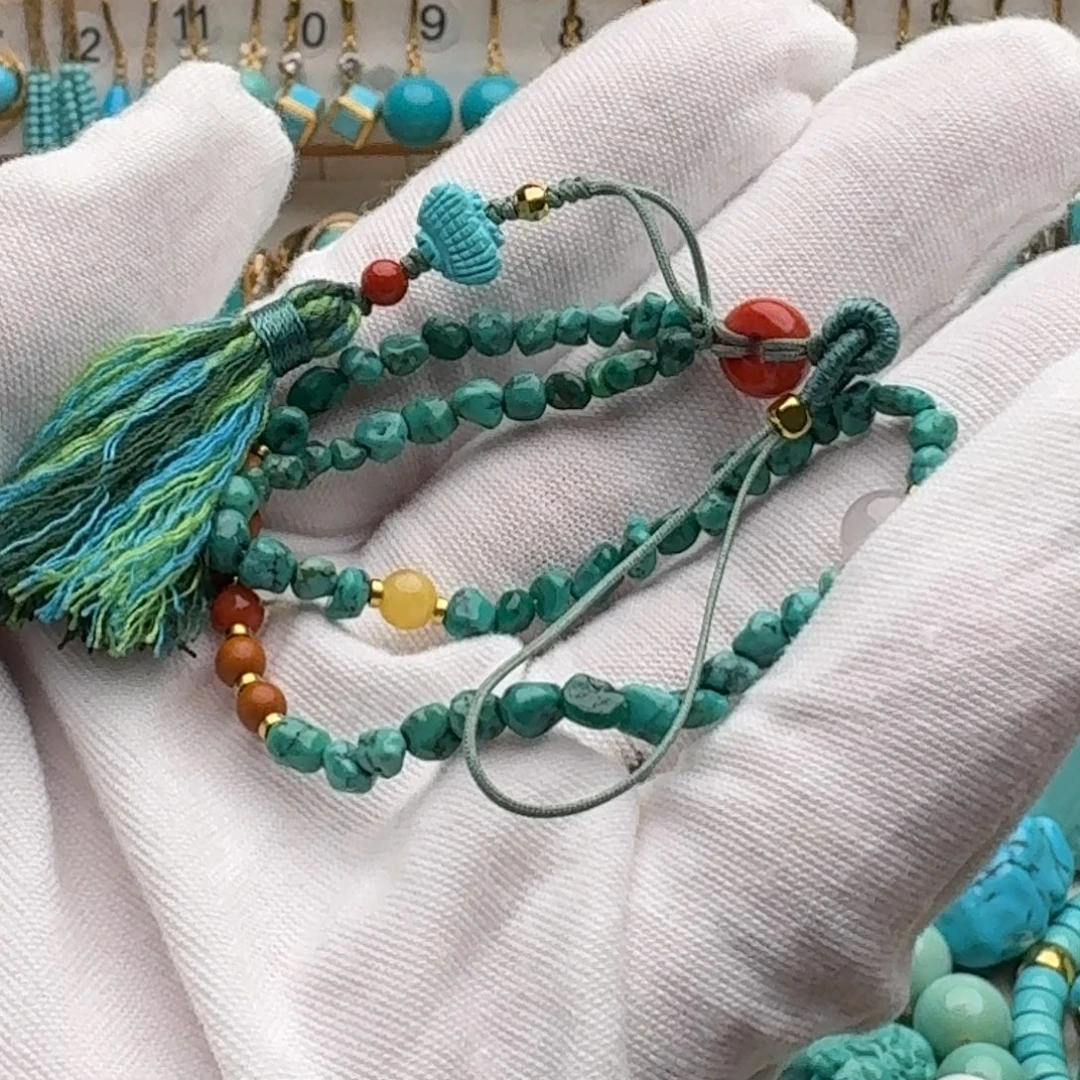 绿松石未镶嵌侧挂