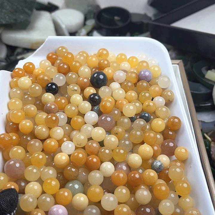 和田玉（糖玉）和田玉边角料9K金镶嵌