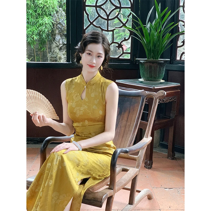 凌茜恣禾【破晓】国风新中式温婉大气典雅浪漫修身显瘦旗袍连衣裙