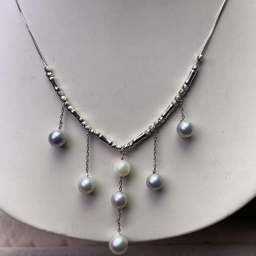 海水珍珠颈饰银S925镶嵌